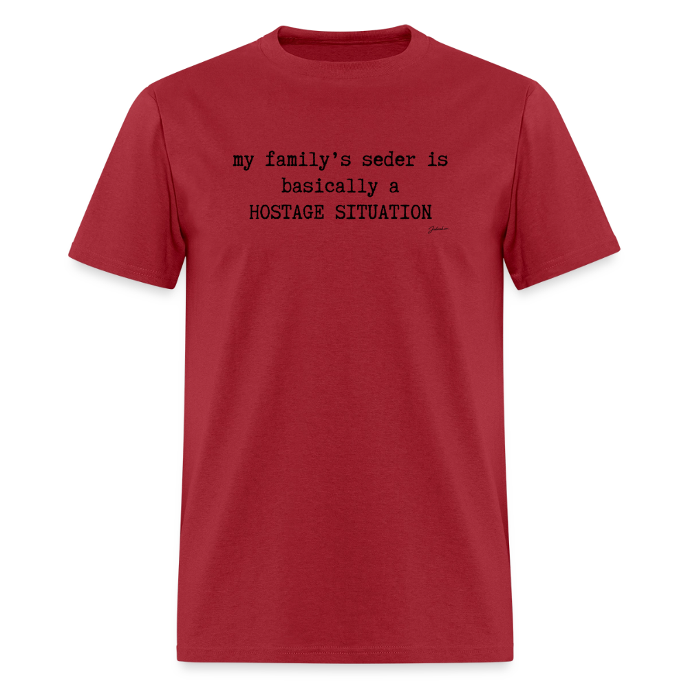 Seder Hostage Men's T-Shirt | GILDAN 5000 - dark red