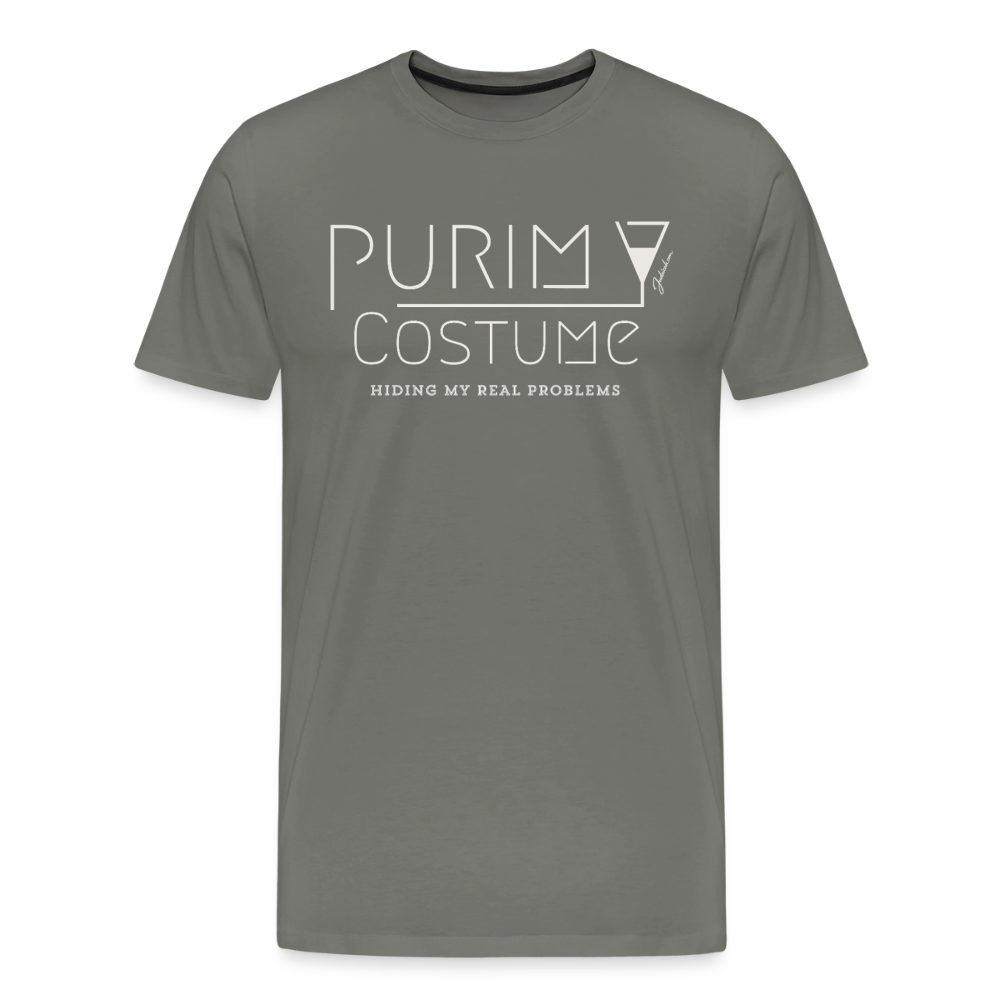 Purim Costume Men's Premium T-Shirt - asphalt gray