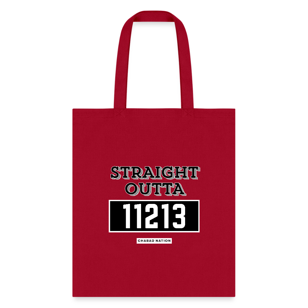 Straight Outta 11213 Tote Bag - red