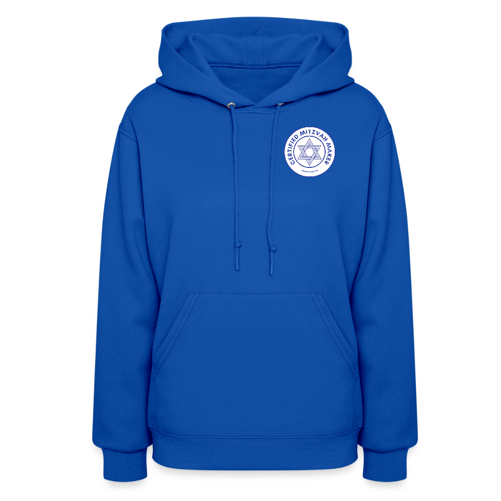 Certified Mitzvah Maker Badge Women's Hoodie - royal blue