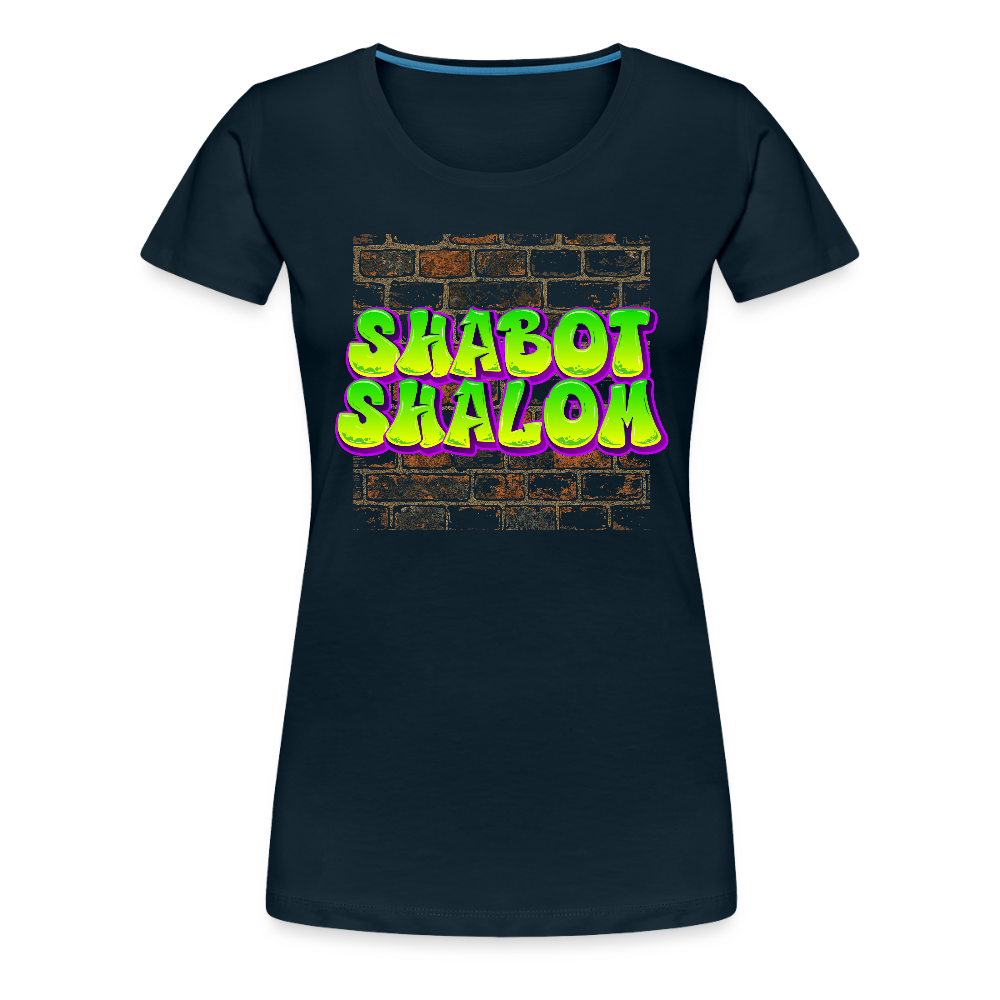 Shabot Shalom Brick 770 Graffiti Women’s Premium T-Shirt - deep navy