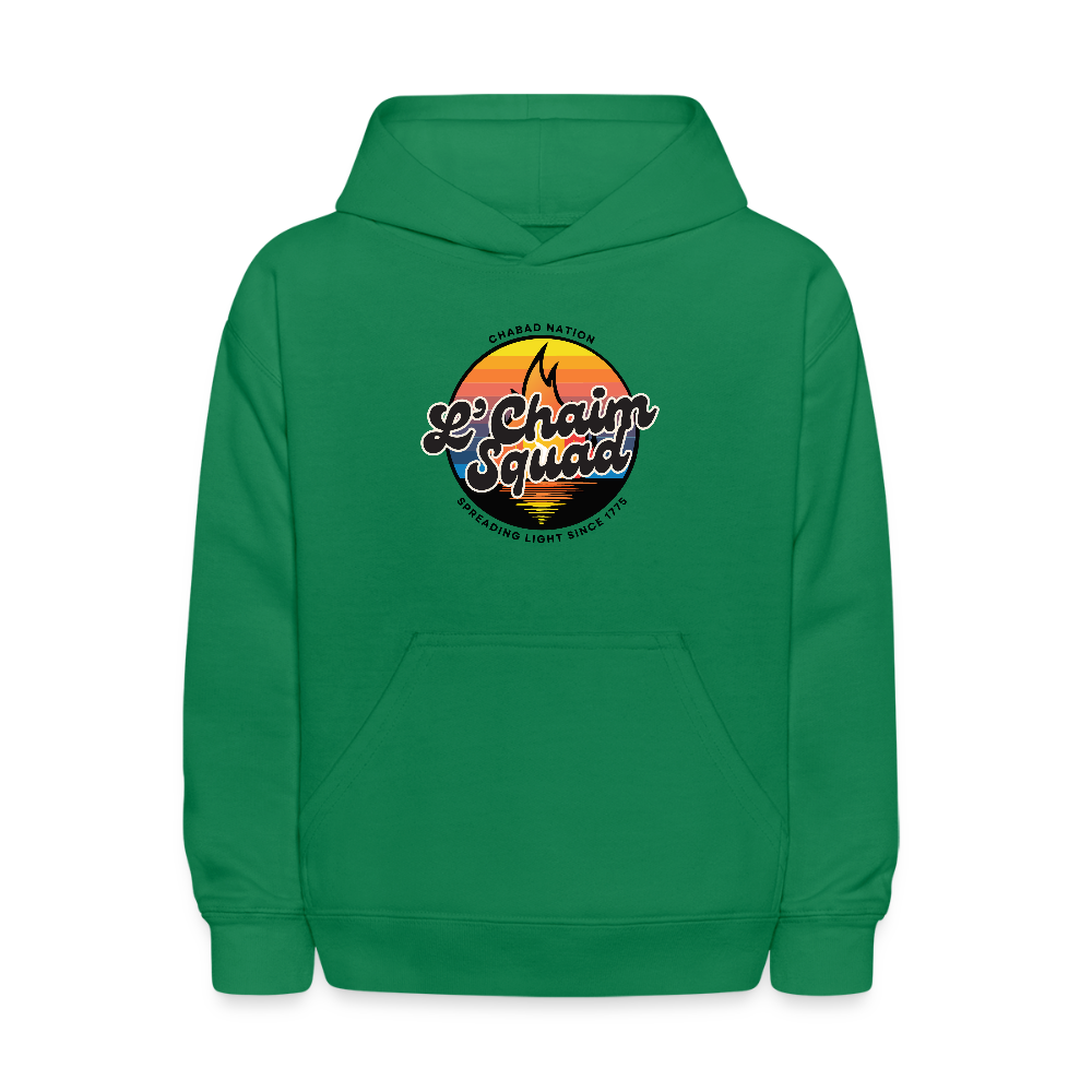 L’Chaim Squad – Spreading Light Kids' Hoodie - kelly green