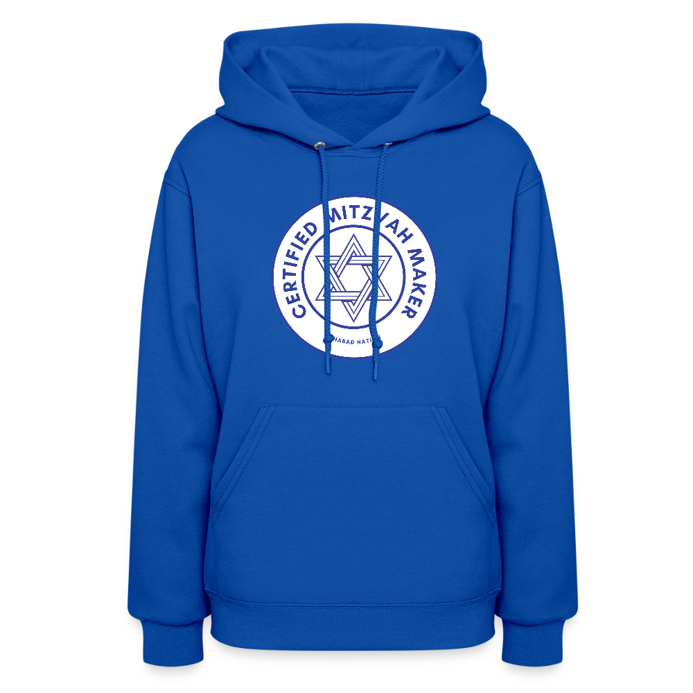Certified Mitzvah Maker Women's Hoodie - royal blue