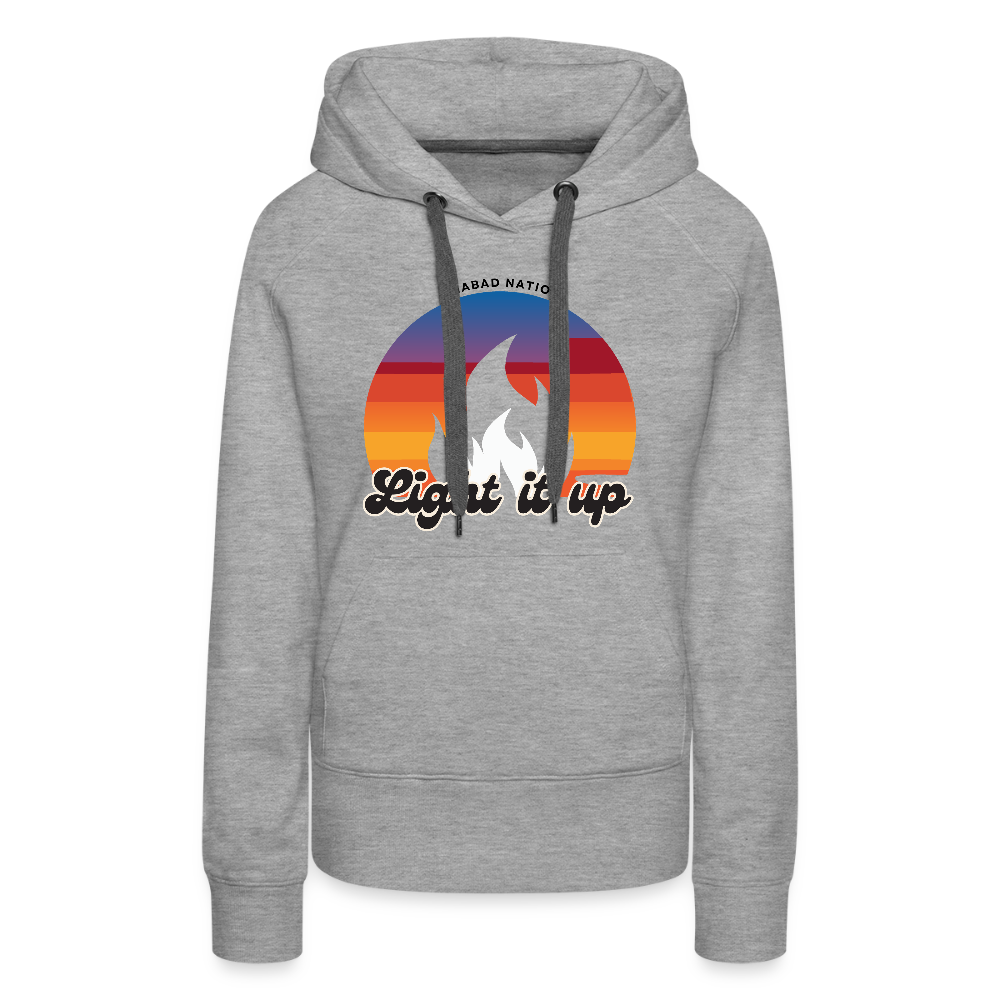 Light It Up Women’s Premium Hoodie - heather grey