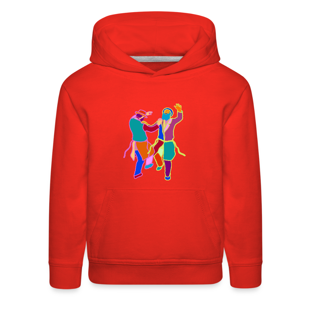 Colorful Dancing Rabbis Kids‘ Premium Hoodie - red
