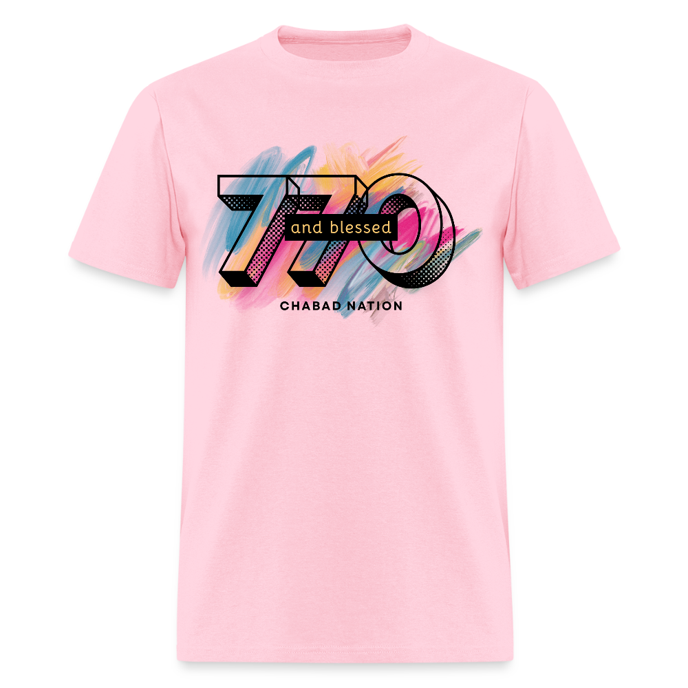 770 And Blessed Men's T-Shirt | GILDAN 5000 - pink