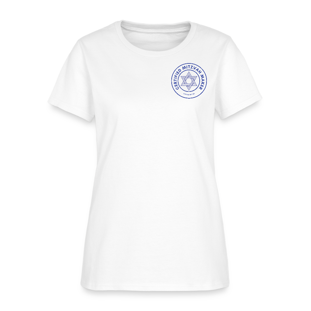 Certified Mitzvah Maker Badge Women's T-Shirt - white