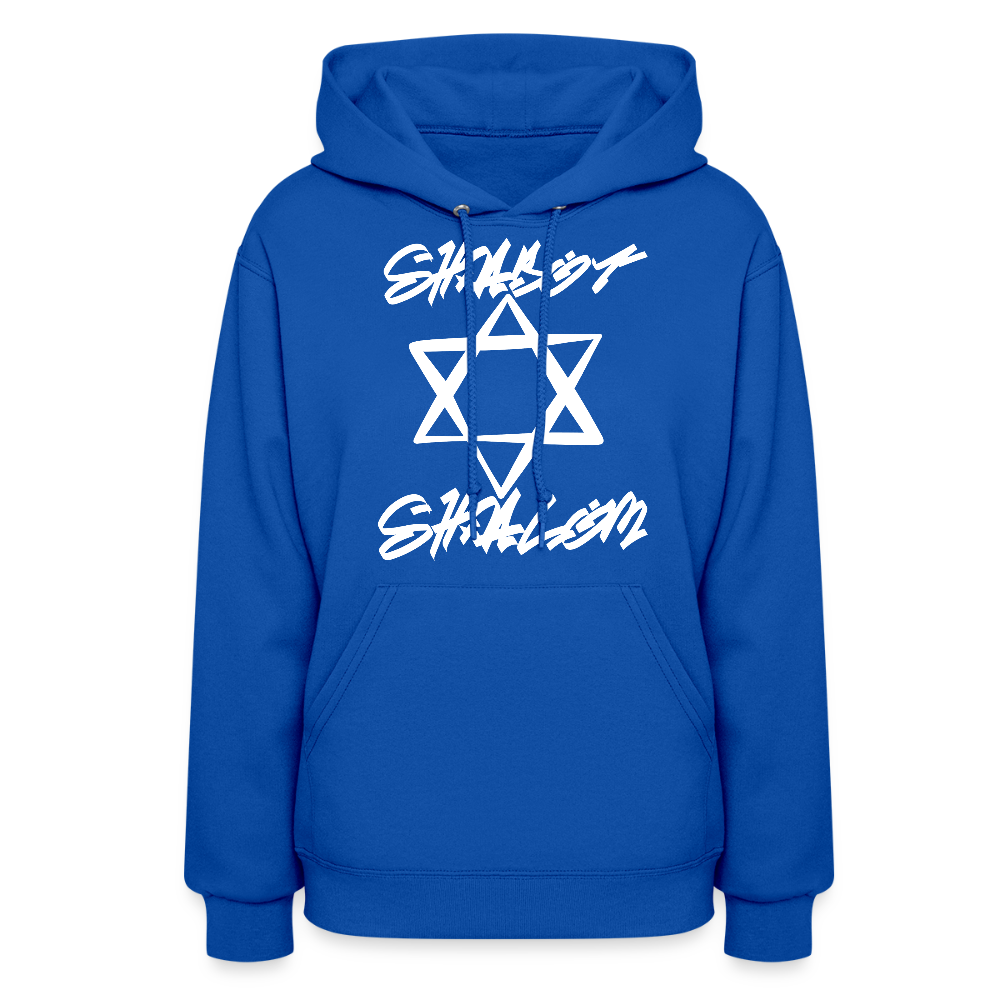 Shabbat Shalom Graffiti Light Star Women's Hoodie - royal blue
