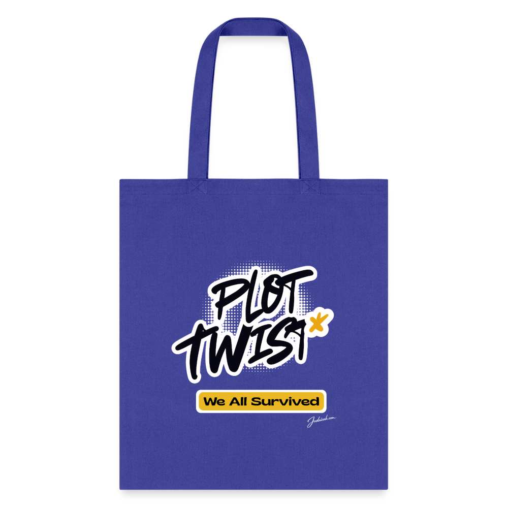 Plot Twist Tote Bag - royal blue