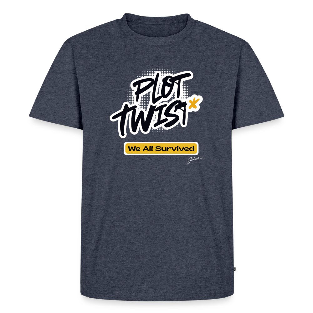 Plot Twist Men's Premium T-Shirt - heather denim 