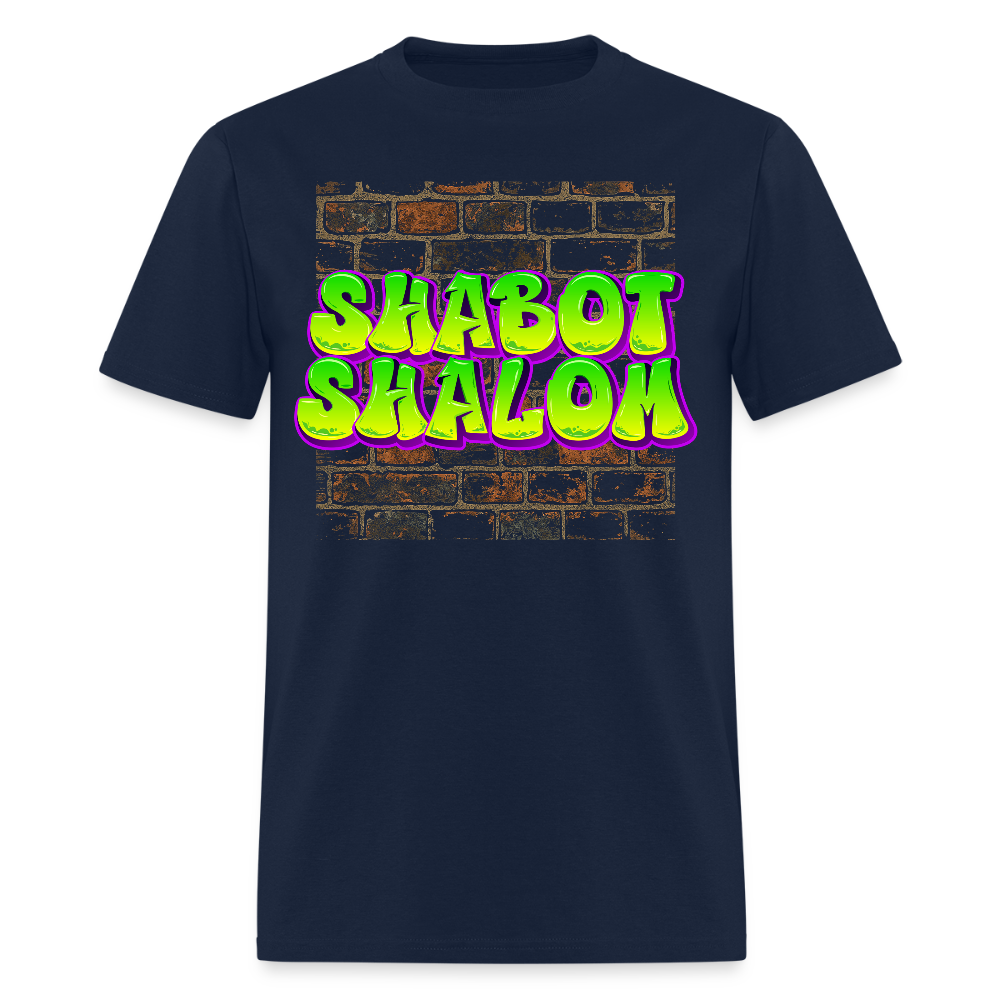 Shabot Shalom Brick 770 Graffiti Men's T-Shirt | GILDAN 5000 - navy
