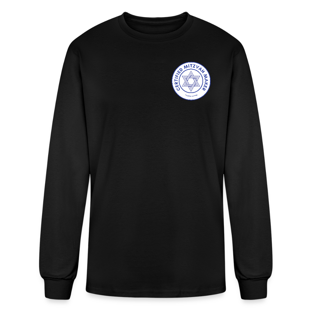 Certified Mitzvah Maker Badge Men's Long Sleeve T-Shirt - black