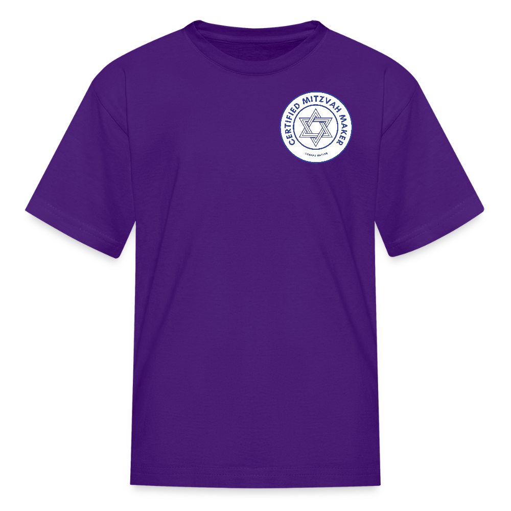 Certified Mitzvah Maker Badge Kids' T-Shirt - purple
