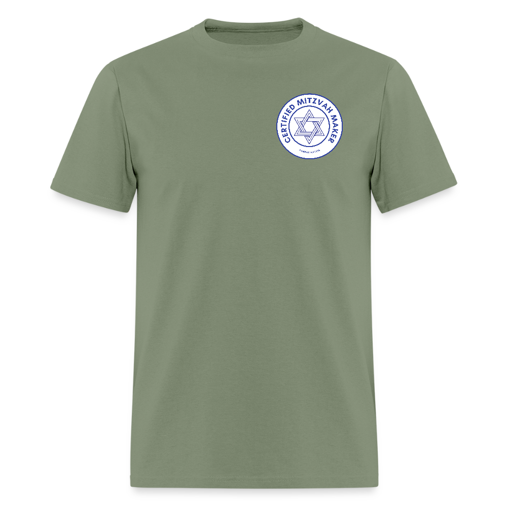 Certified Mitzvah Maker Badge Men's T-Shirt | GILDAN 5000 - military green