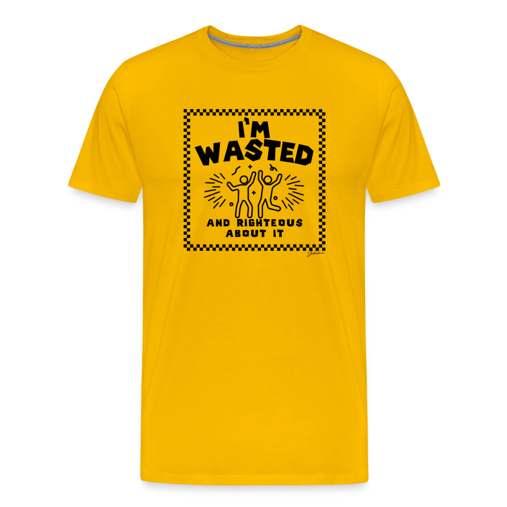 Wasted & Righteous Men's Premium T-Shirt - sun yellow