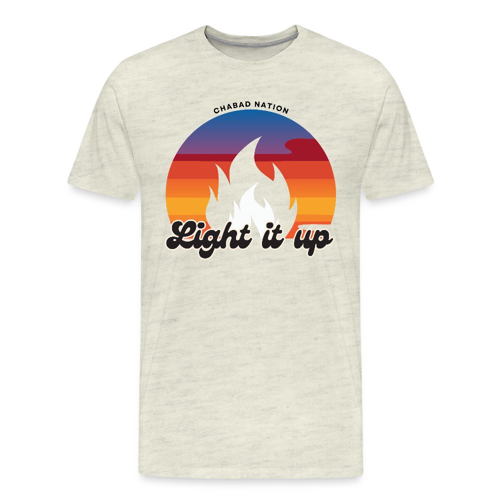Light It Up Men's Premium T-Shirt - heather oatmeal