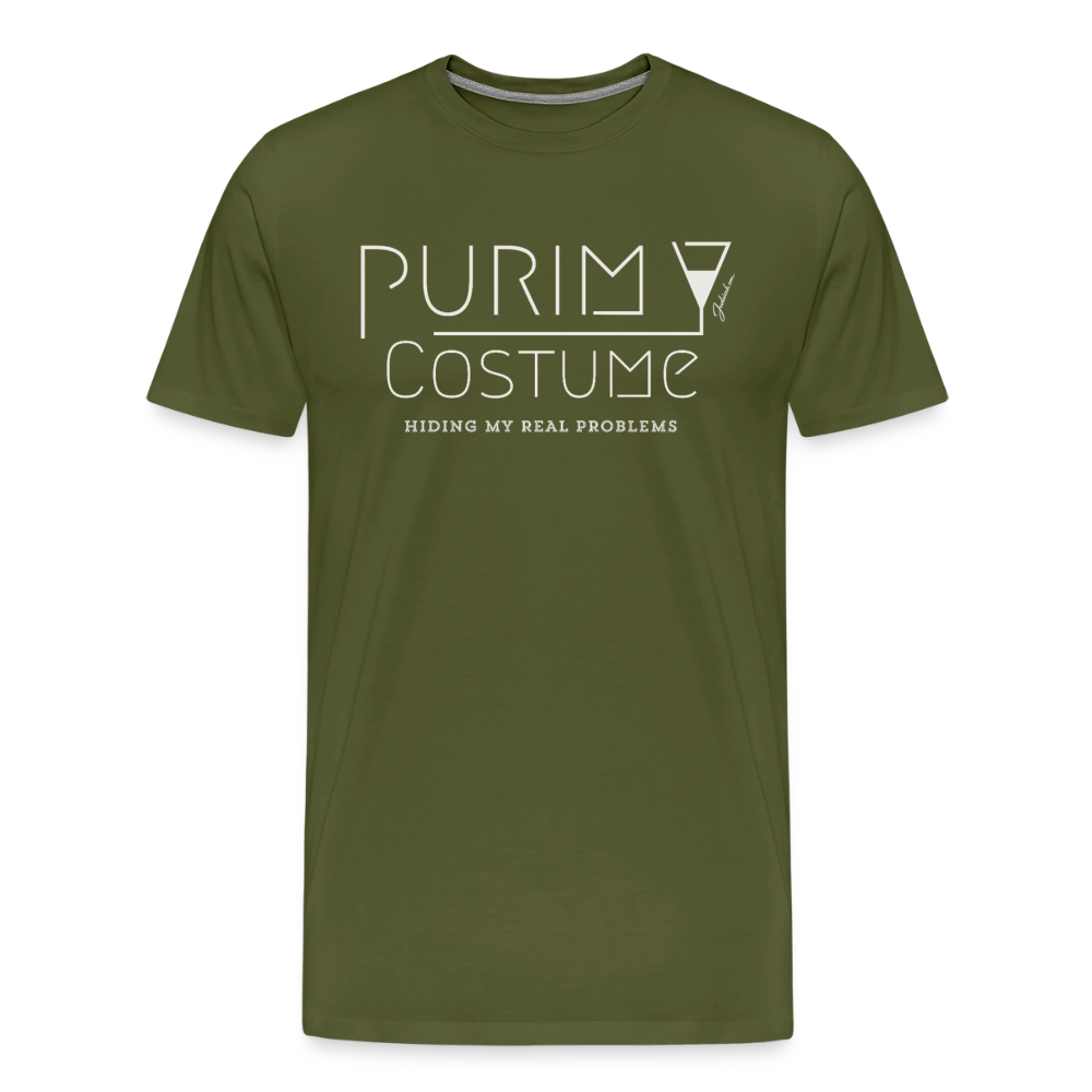 Purim Costume Men's Premium T-Shirt - olive green