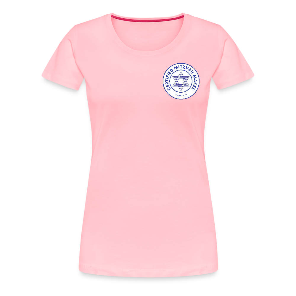 Certified Mitzvah Maker Badge Women’s Premium T-Shirt - pink