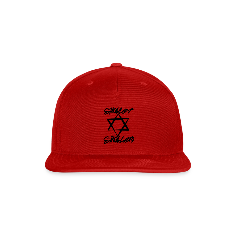 Shabbat Shalom Graffiti Star Snapback Baseball Cap - red