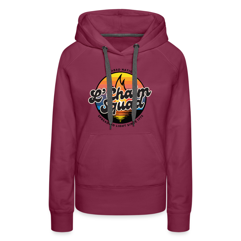L’Chaim Squad – Spreading Light Women’s Premium Hoodie - burgundy
