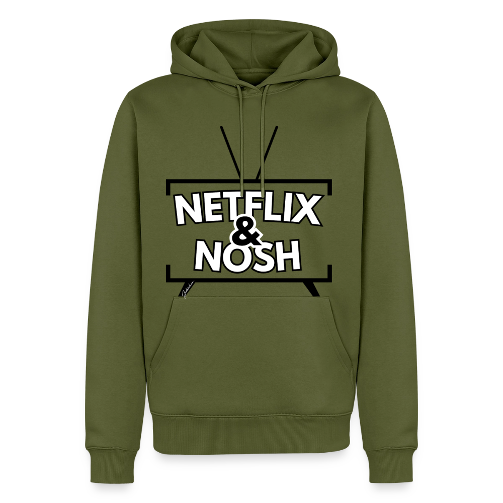 Netflix & Nosh Men’s Premium Hoodie - khaki green 
