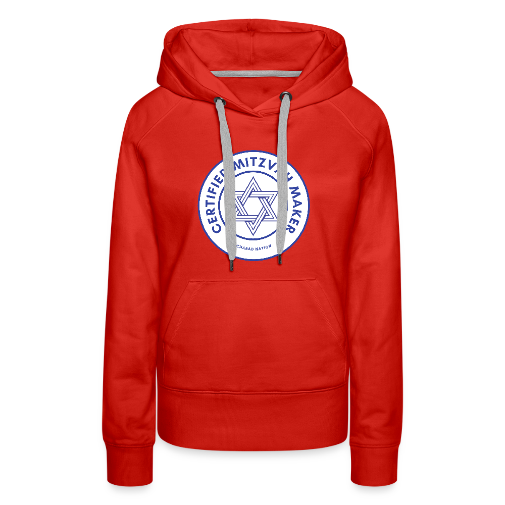Certified Mitzvah Maker Women’s Premium Hoodie - red