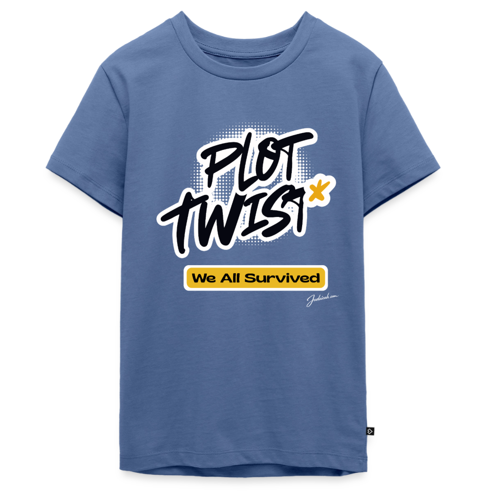 Plot Twist Kids' Premium T-Shirt - stone blue 