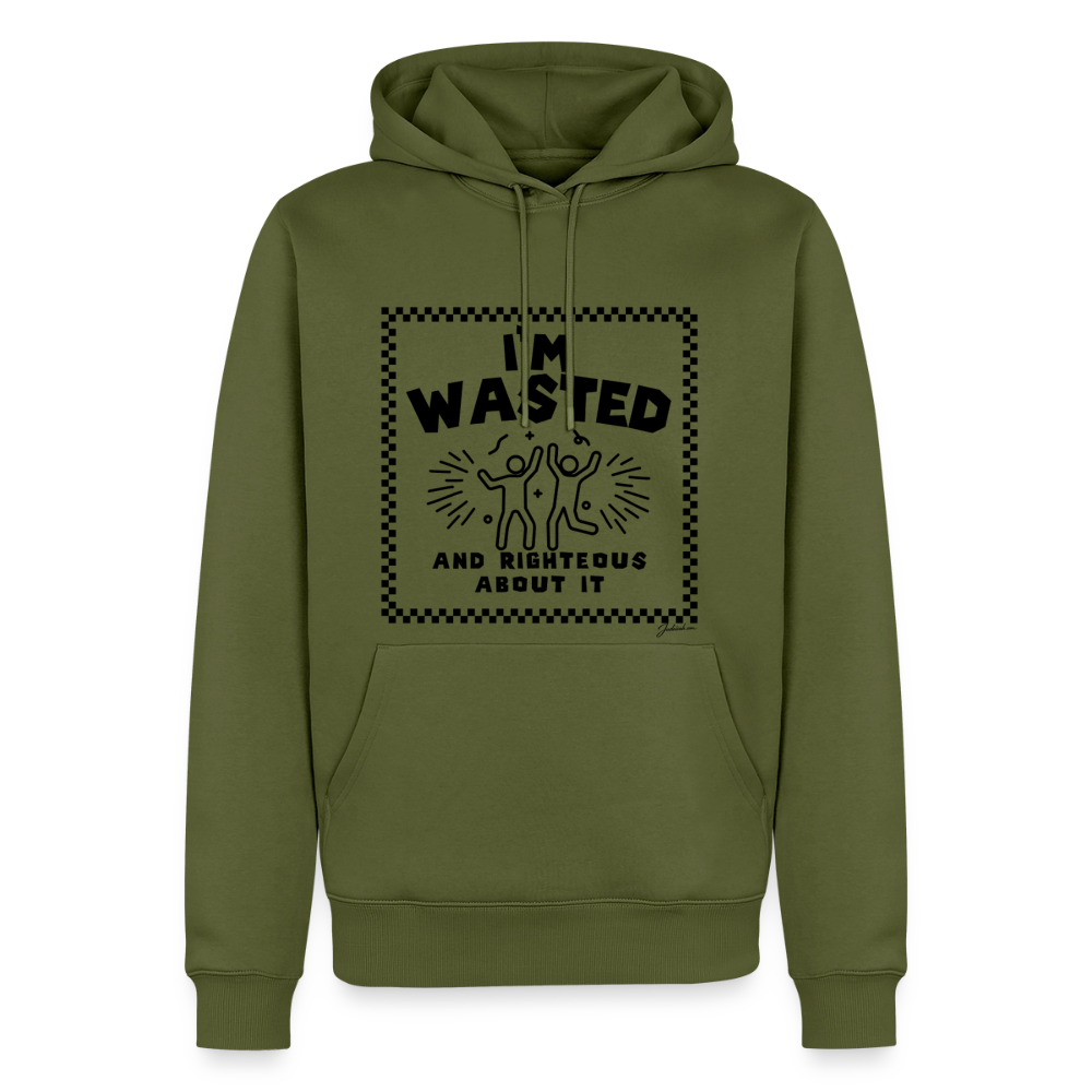 Wasted & Righteous Men’s Premium Hoodie - khaki green 