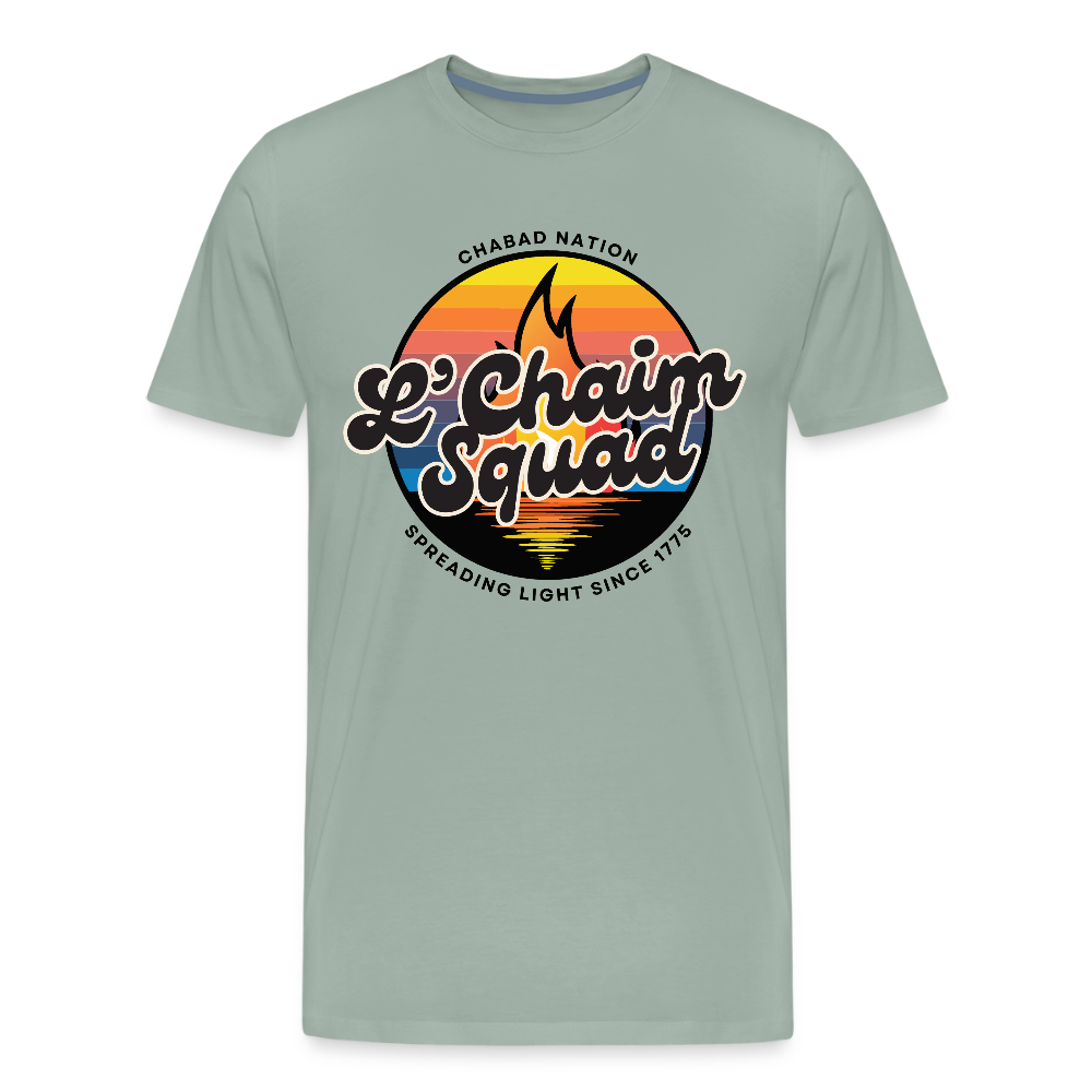 L’Chaim Squad – Spreading Light Men's Premium T-Shirt - steel green