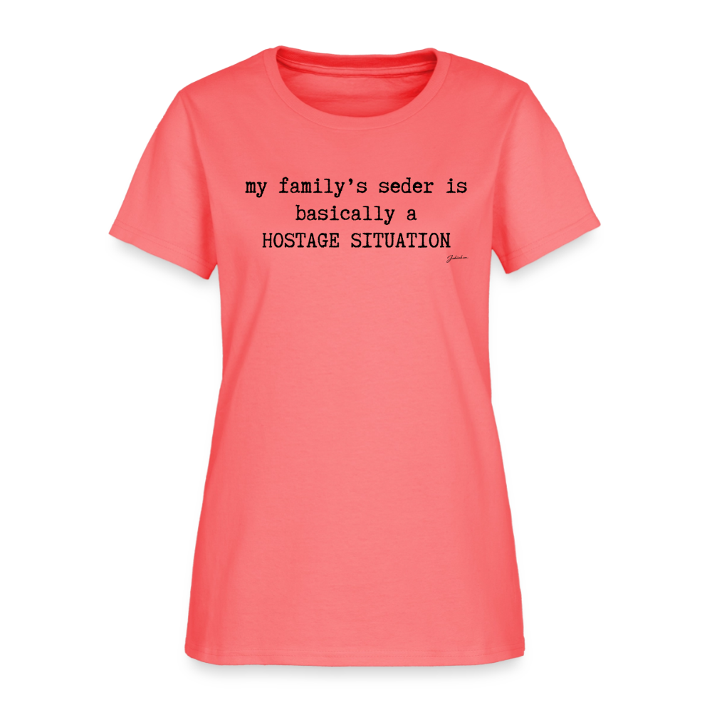 Seder Hostage Women's T-Shirt - coral