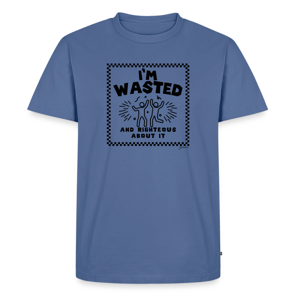 Wasted & Righteous Men's Premium T-Shirt - stone blue 