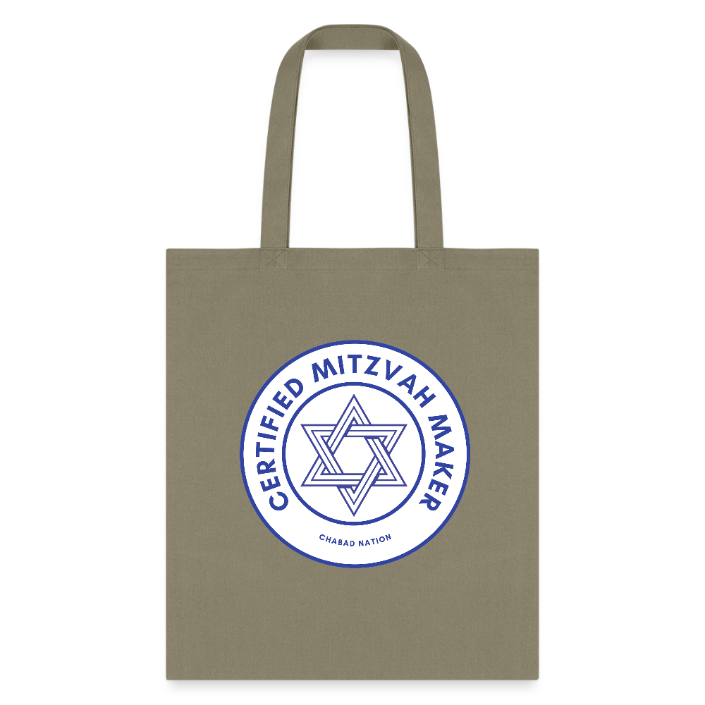 Certified Mitzvah Maker Tote Bag - khaki