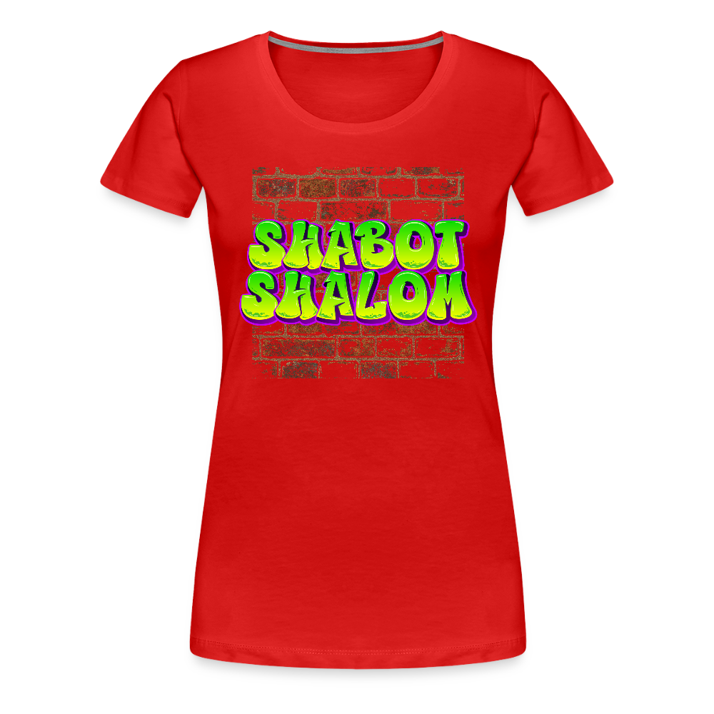 Shabot Shalom Brick 770 Graffiti Women’s Premium T-Shirt - red