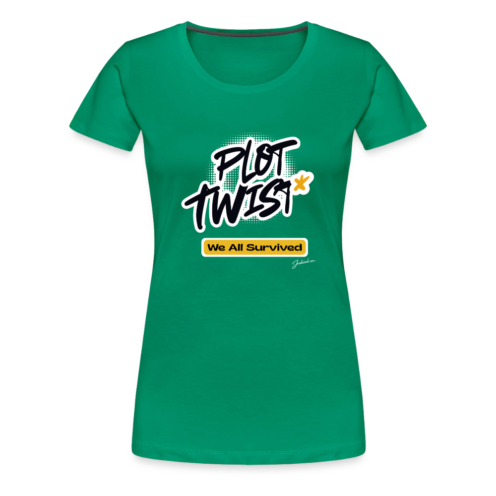 Plot Twist Women’s Premium T-Shirt - kelly green