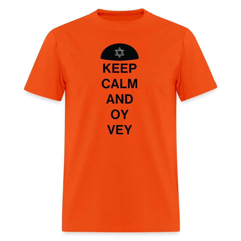 Keep Calm and Oy Vey Men's T-Shirt | GILDAN 5000 - orange