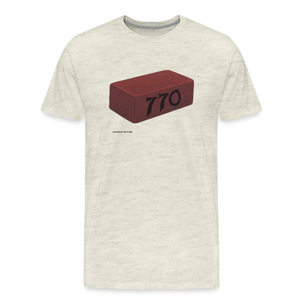 770 Solid Brick Men's Premium T-Shirt - heather oatmeal