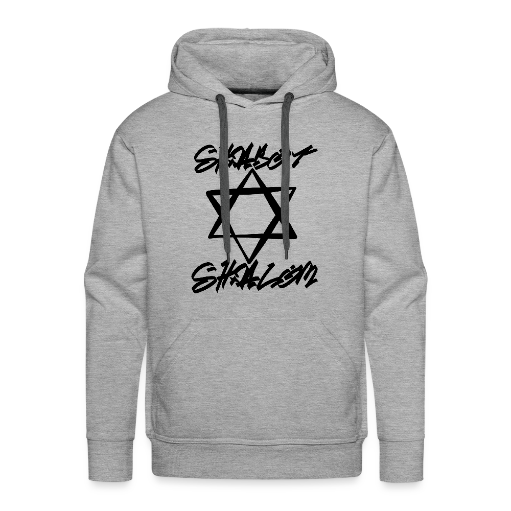 Shabbat Shalom Graffiti Star Men’s Premium Hoodie - heather grey