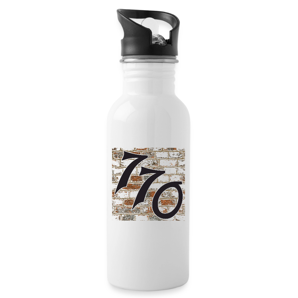 770 Brick Wall Water Bottle - white