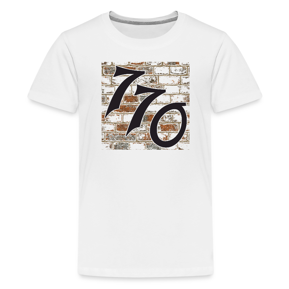 770 Brick Wall Kids' Premium T-Shirt - white