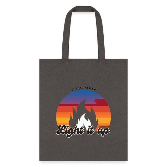 Light It Up Tote Bag - charcoal