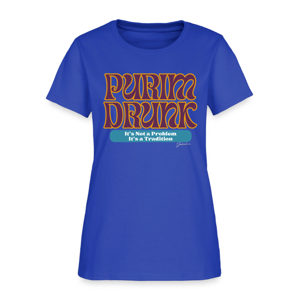 Purim Drunk Women's T-Shirt - royal blue