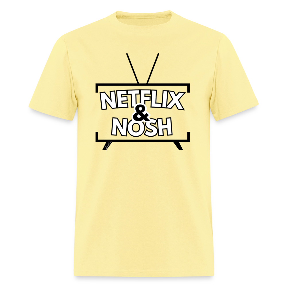 Netflix & Nosh Men's T-Shirt | GILDAN 5000 - cornsilk