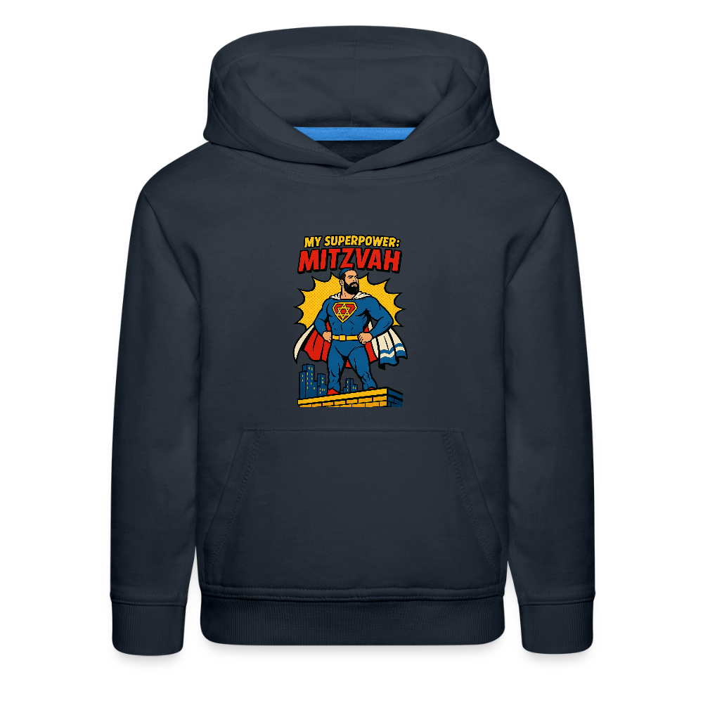 My Superpower: Mitzvah Kids‘ Premium Hoodie - navy