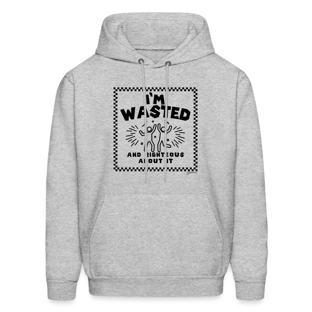 Wasted & Righteous Men's Hoodie - heather gray