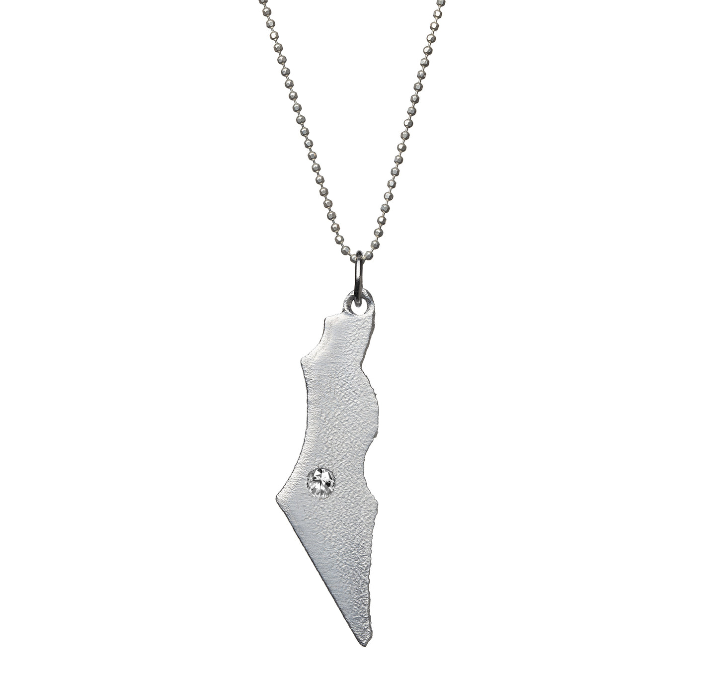 Iron Diamond Map Necklace by Yaron Bob