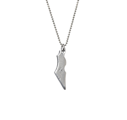 Iron Diamond Map Necklace by Yaron Bob