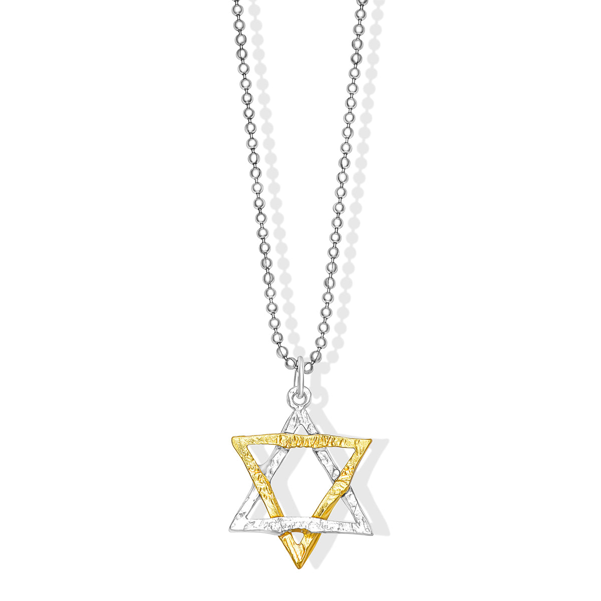 Golden Star 'Collision' Necklace made from Rockets and Iron Dome