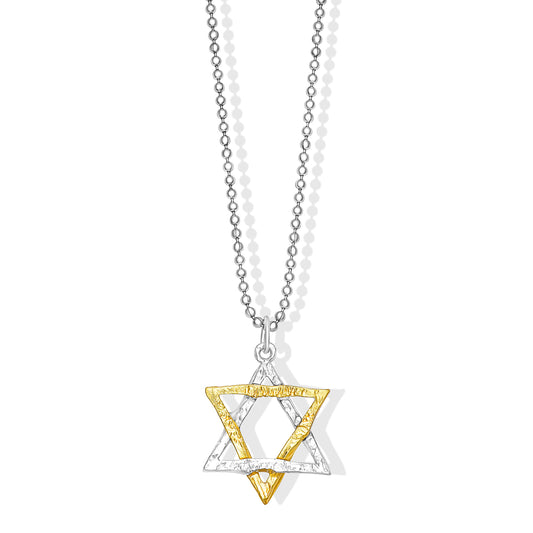 Golden Star 'Collision' Necklace made from Rockets and Iron Dome
