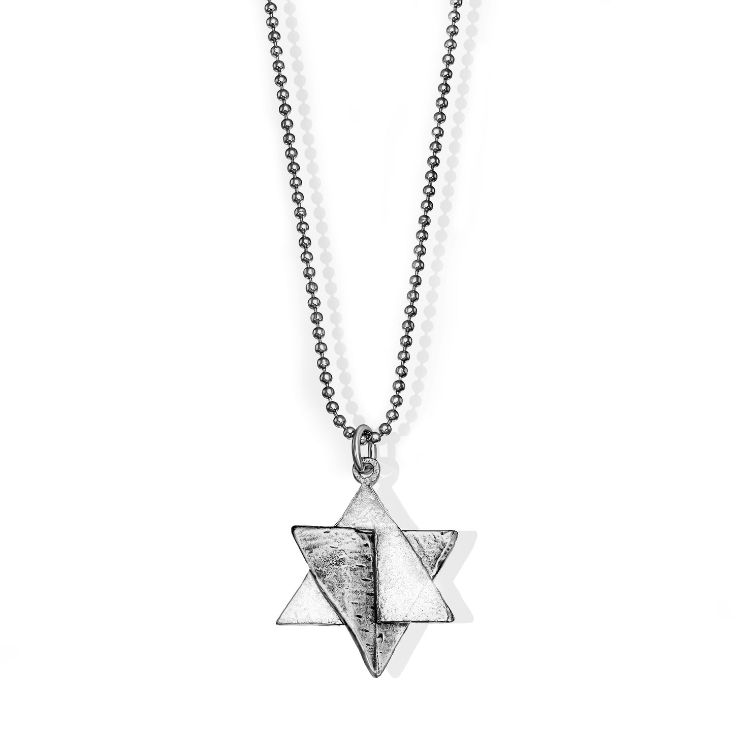 Silver Star 'Explosion' Necklace made from Rockets and Iron Dome -