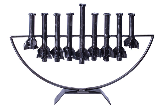 Nine Rocket Menorah made from Rockets by Yaron Bob